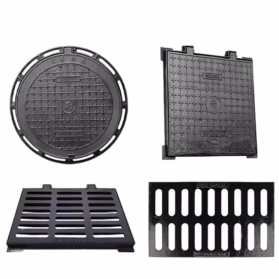 Factory Outlet Sand Blasting Cast Iron Manhole Cover Ductile Iron Trench Cover Sewer Cover Composite Manhole Cover